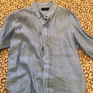 Men’s linen polo shirt